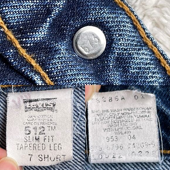 Vintage Levi's 512 mom jeans high rise waist wedgie fit slim tapered leg USA 26 - Picture 3 of 17